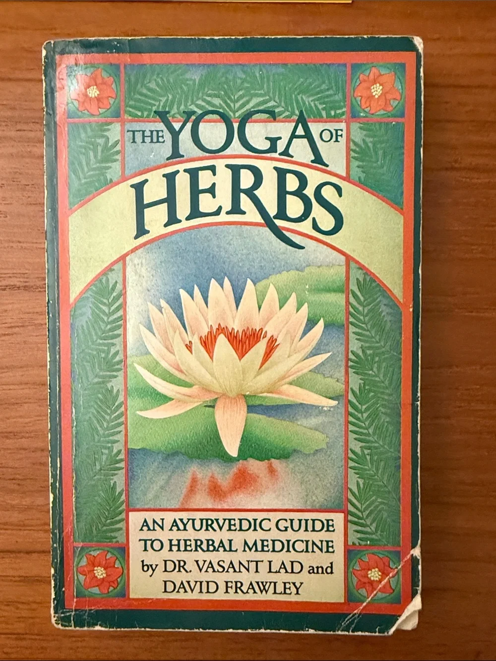 The Yoga of Herbs Hardcover Art Print - Green and Cream Botanical Cover